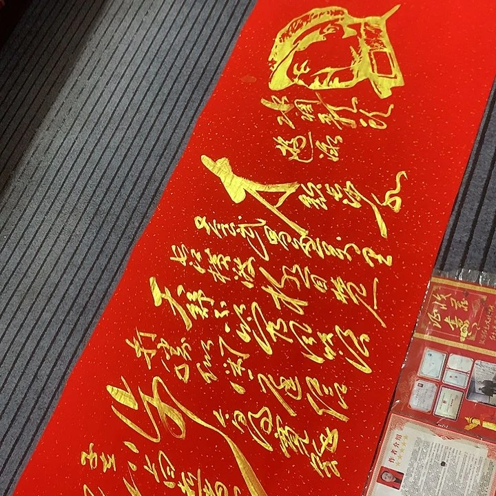 书法冯伟老师红头像游泳