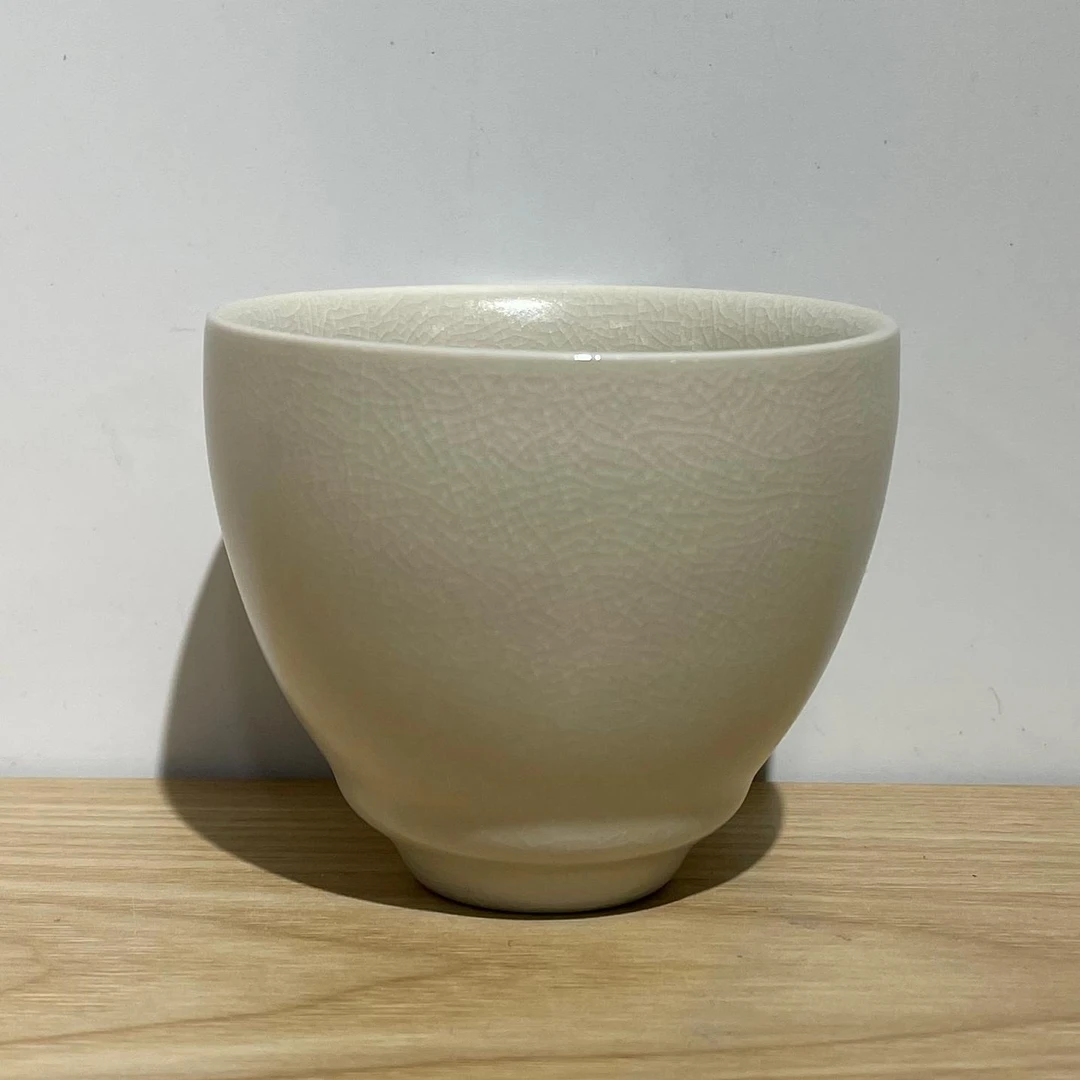 吾游茶器【活力纯色束口】主人杯大号陶瓷茶杯