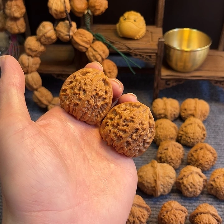文玩核桃把件高炮南疆石42尺全品