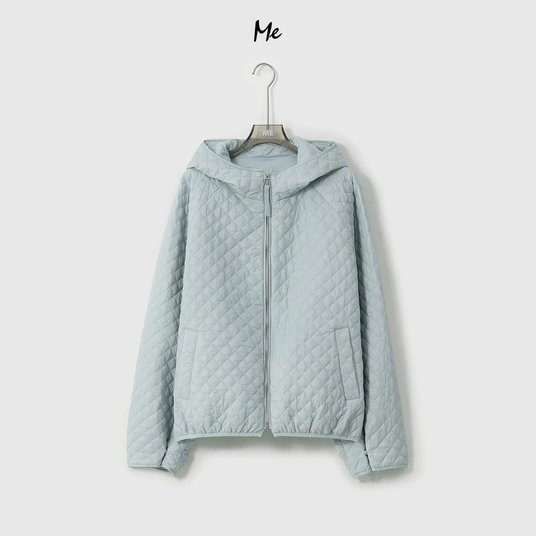 ME【超轻菱格棉服】菱格压线os茧型锁温保暖时尚连帽棉衣MESA3859