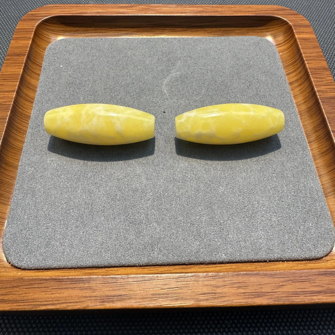 非金属珐琅项链 黄色香香圆珠吊坠H235