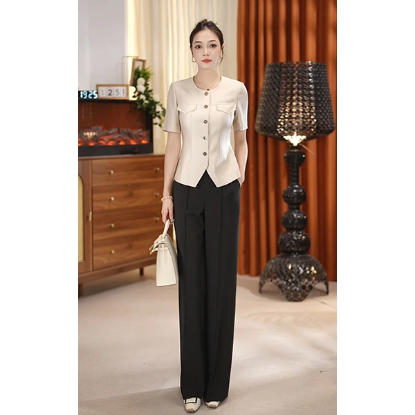 2025推荐夏新款气质款凉感薄款短袖西装套女气质显瘦时尚通勤套装