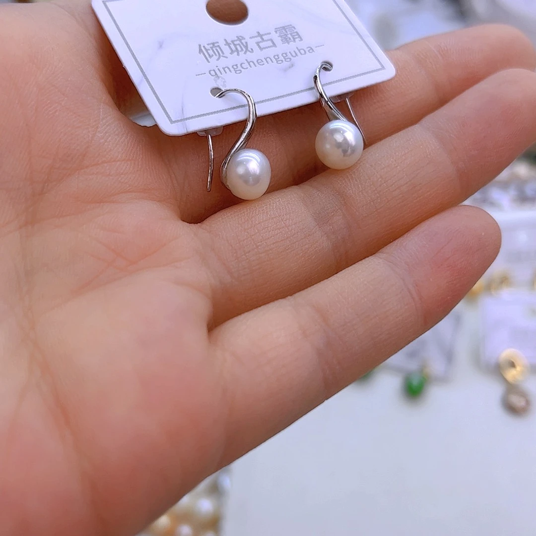 银S925镶嵌淡水珍珠项链定制511