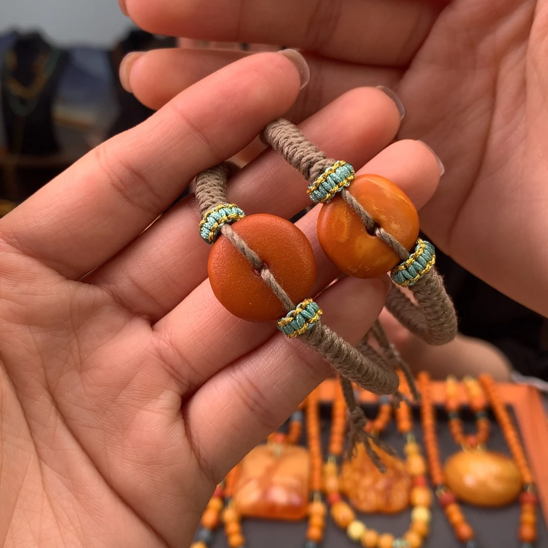 蜜蜡手绳未镶嵌多样性发一