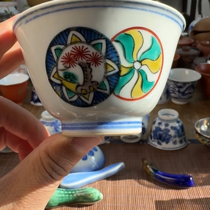 青花瓷器杯子茶具