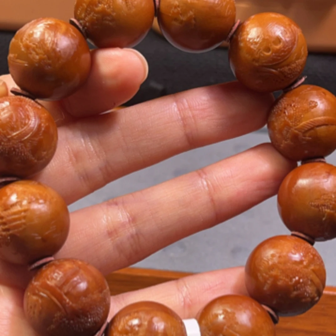 苏工纯手工锦绣山河山水2.0正圆手串