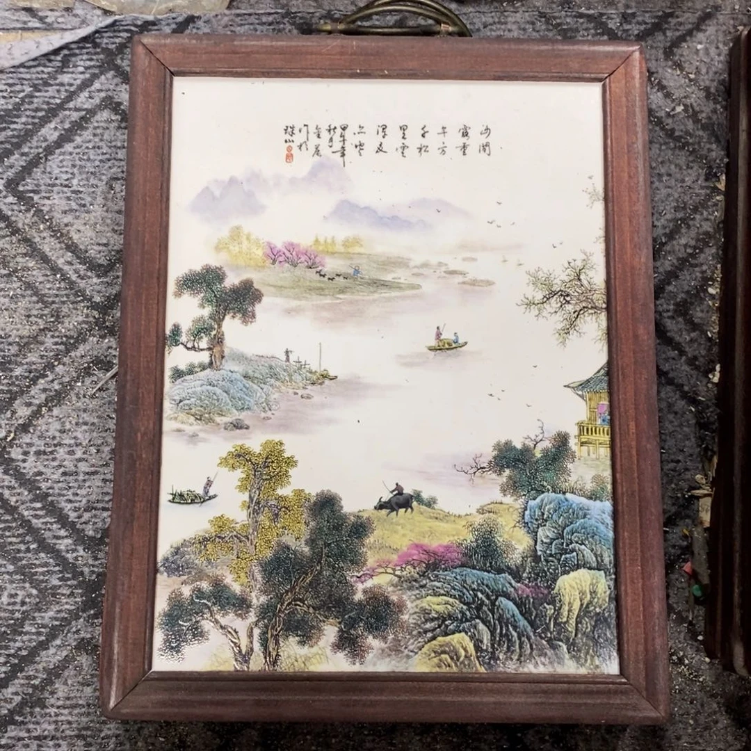 瓷37*28 景德镇瓷板画柴窑烧制