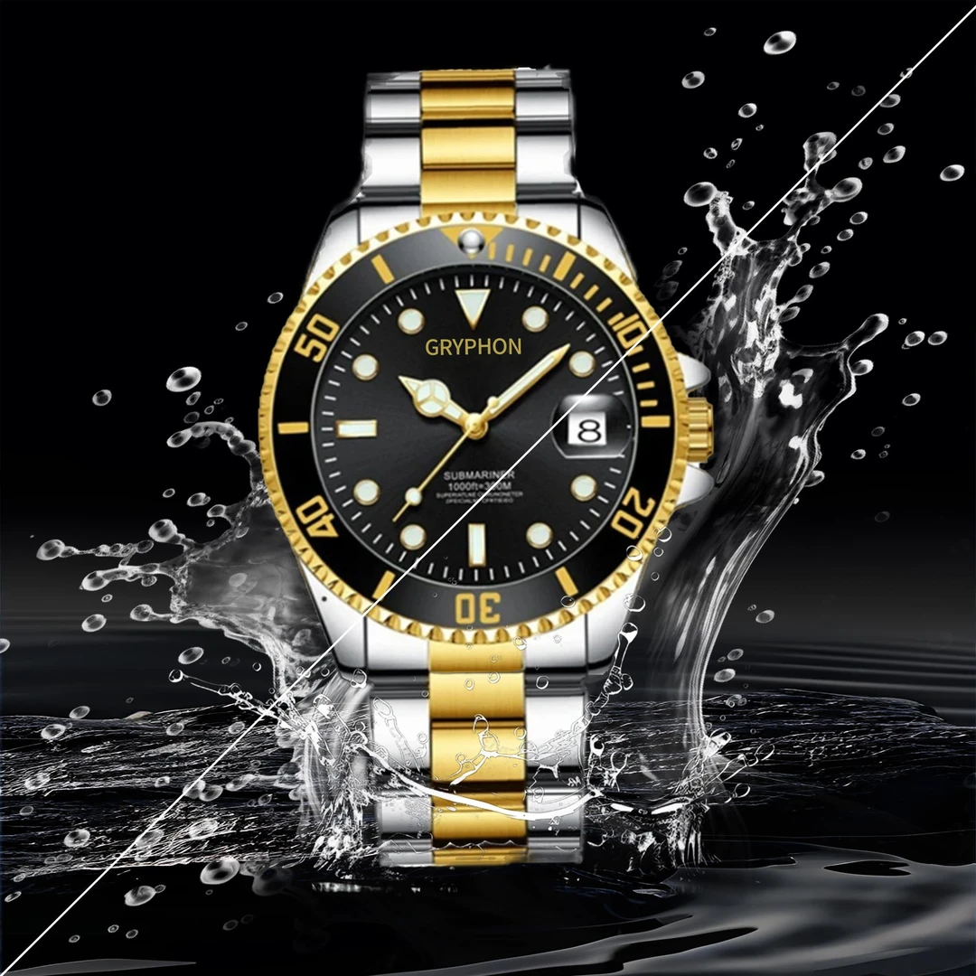 全新未使用男士腕表 高端简约时尚 带夜光日历防水Z