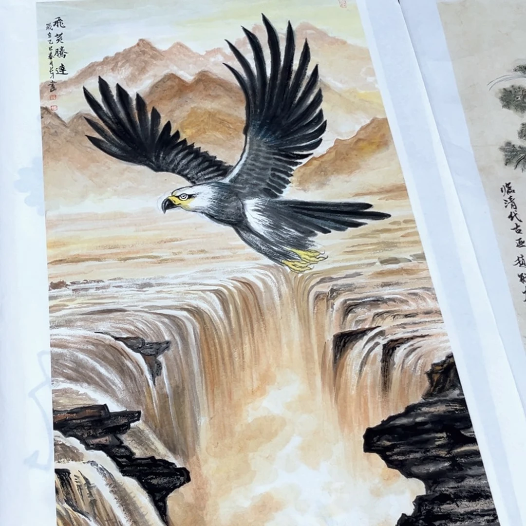 国画大**龙黄长才老师四尺花鸟作品赵