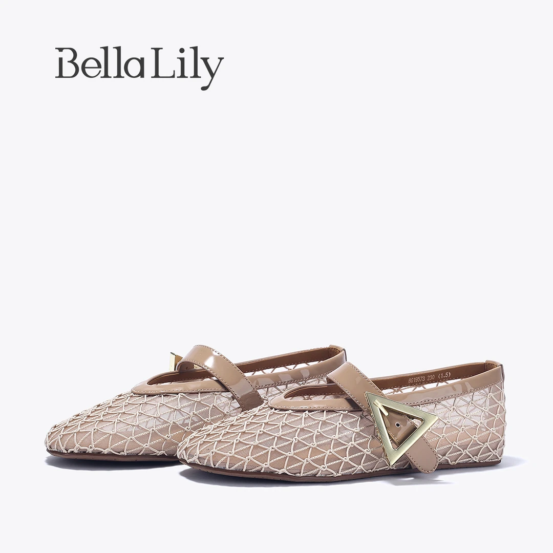 BellaLily2025春季新款法式气质单鞋御姐风时装单鞋慵懒感一脚蹬