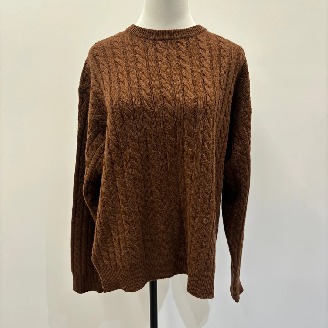 99新 MIU MIU/缪缪 38码/miumiu缪缪焦糖羊绒毛衣/99新