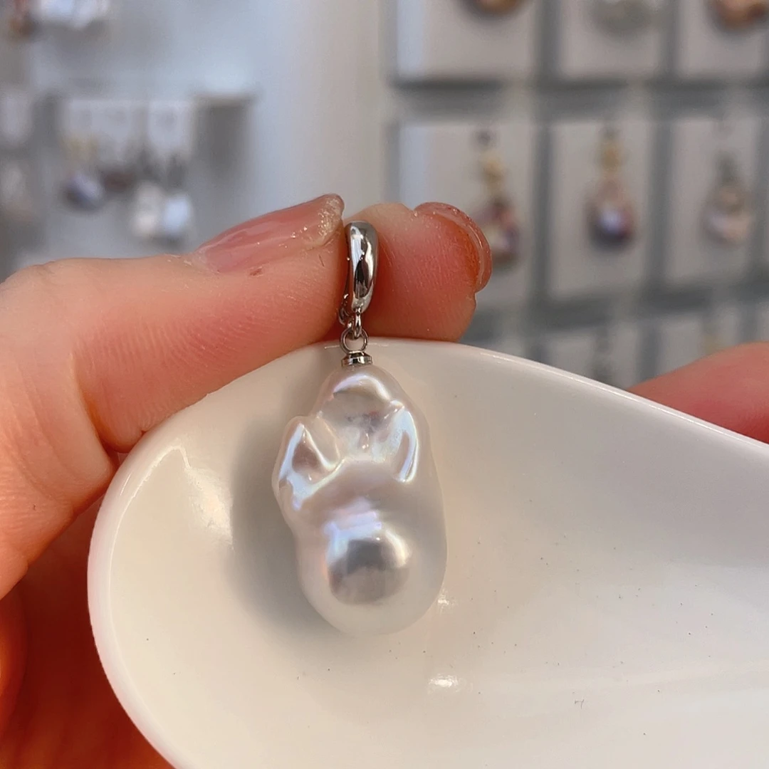 淡水珍珠颈饰银S925镶嵌E**.