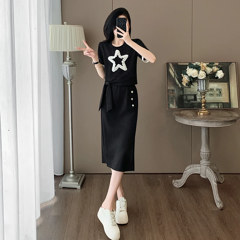 2025新款爆款韩版夏季休闲时尚套装裙显瘦遮肉气质减龄两件套裙子
