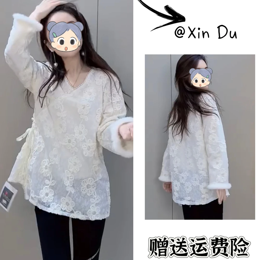 2025秋冬季女装新款时尚洋气打底衫女士气质百搭显瘦衬衫P91147