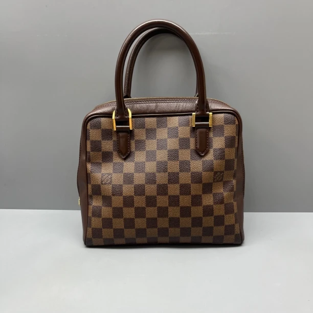 95新 LouisVuitton/路易威登 棕棋盘格手提包 尺寸24*20