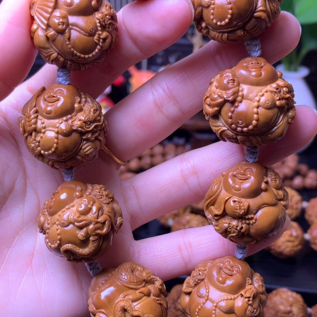 手串/手链橄榄核龙童子弥勒27尺寸