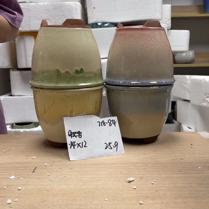 紫砂花盆多肉陶土花盆微瑕84