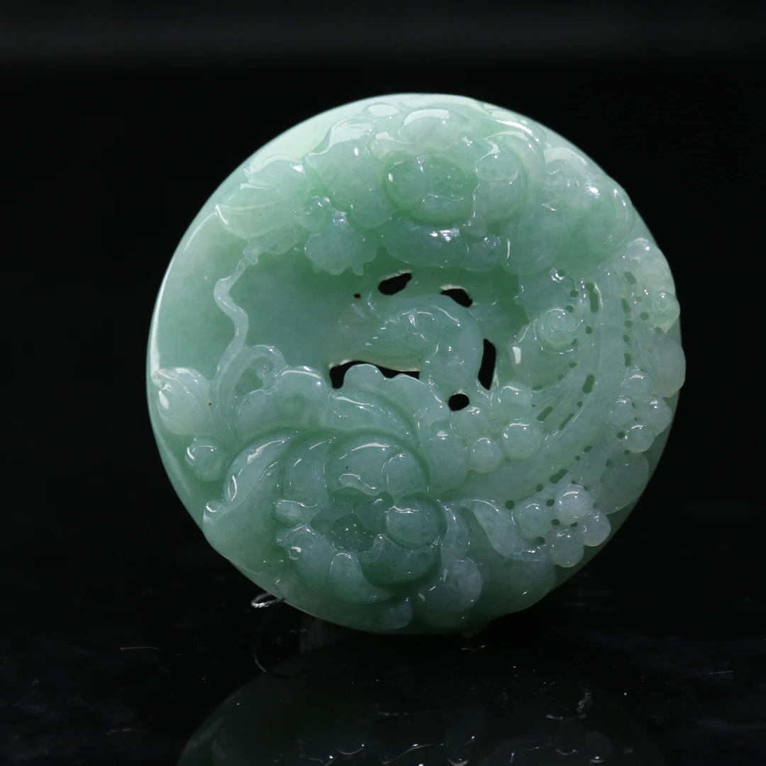 8天然缅甸翡翠A货花开富贵/900587/上海嘉禾拍卖