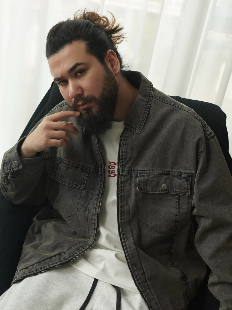 男士春季新款时尚休闲宽松百搭牛仔夹克85818