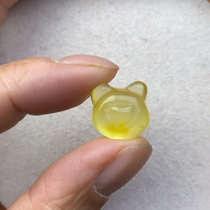 琥珀未镶嵌裸石微瑕小沙坑卡14