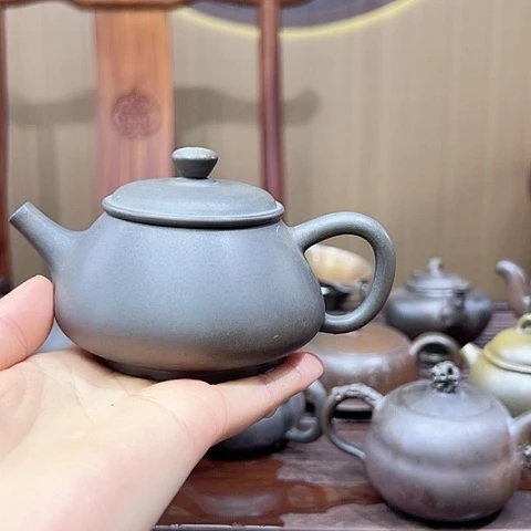 戬谷龙窑坭兴陶柴烧茶壶
