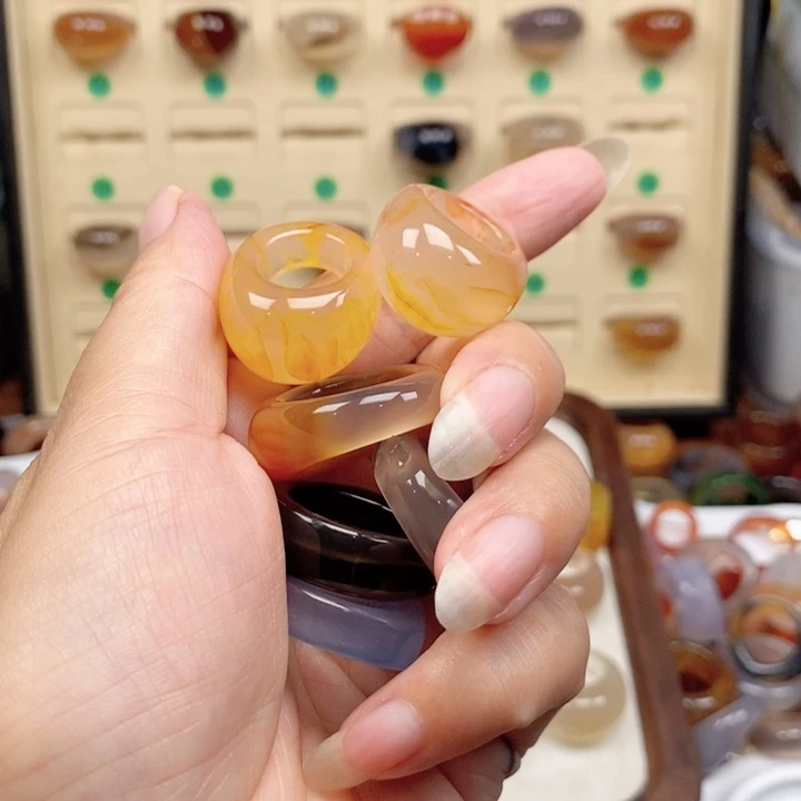 未镶嵌戒指玛瑙/玉髓用****0