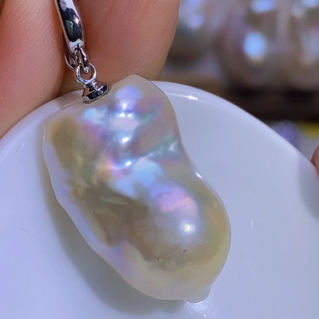 银S925镶嵌淡水珍珠淡水珍珠