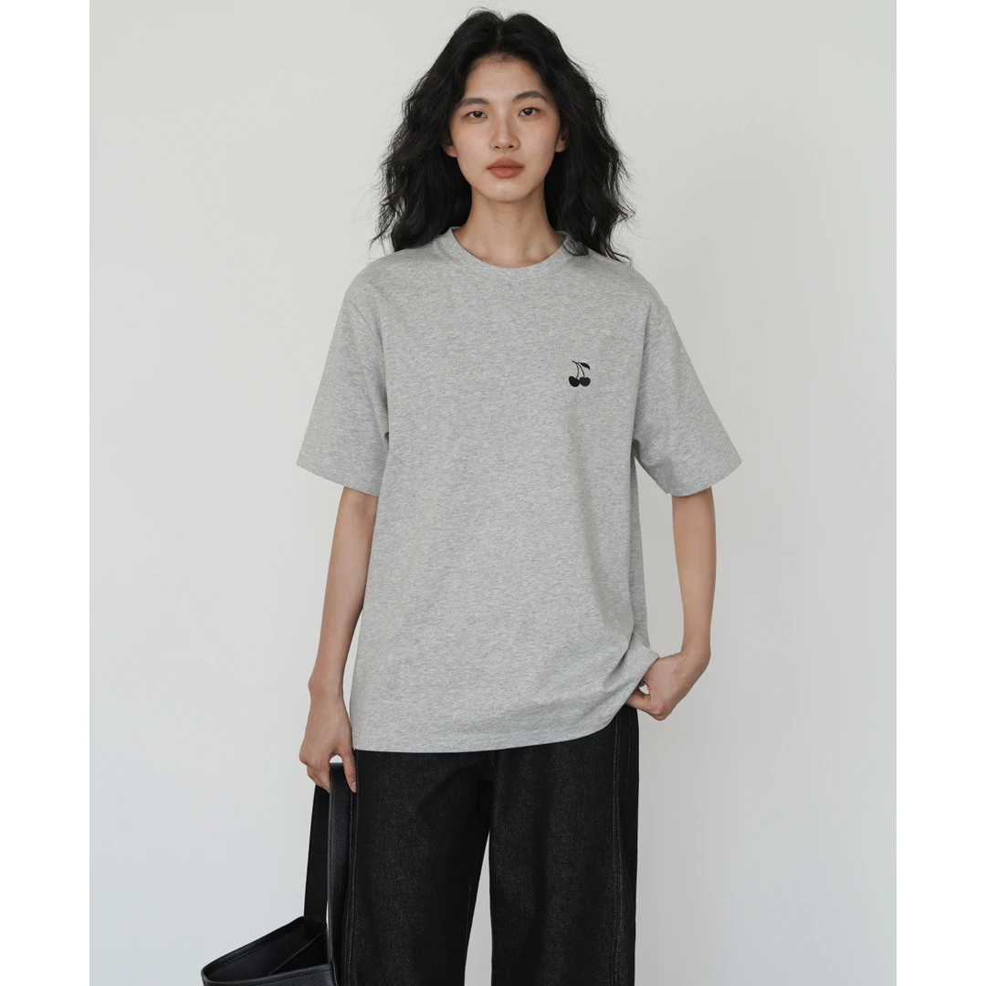 【清清】EIGHTHMONTH宽松印花短袖T恤女2025夏季新款AE111642