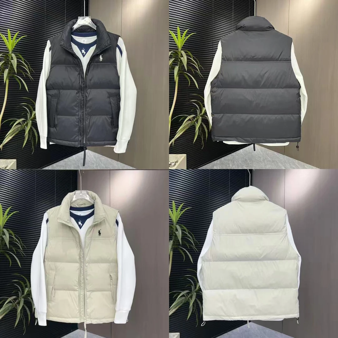 厚款常规款刺绣立领高档标准青年通用休闲冬季马甲秋冬新款2025