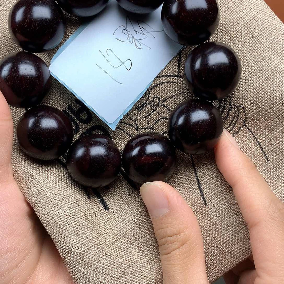 木玩**样宝阁小叶紫檀手串，尺寸25mm（现货实拍）