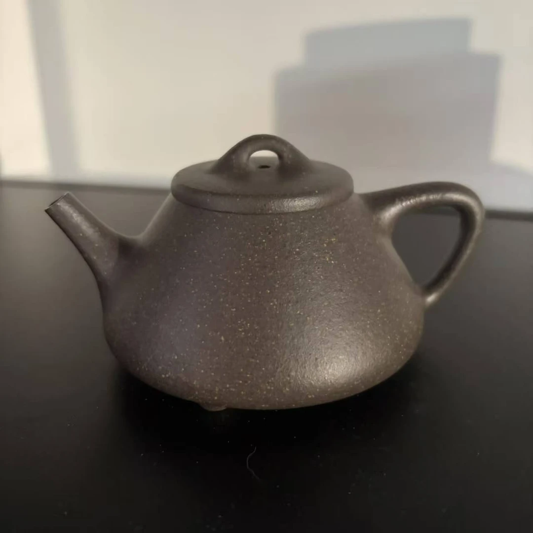 【松泉茶器】x尧日辰光《小子冶 手工桃花泥（煤）》紫砂壶