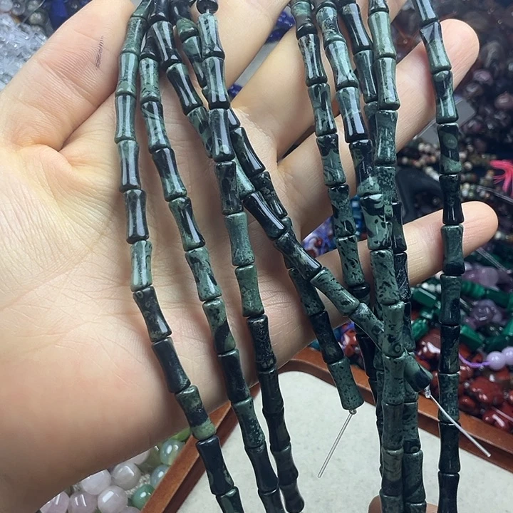 查罗石合金珠宝半成品卡5*12竹节一条
