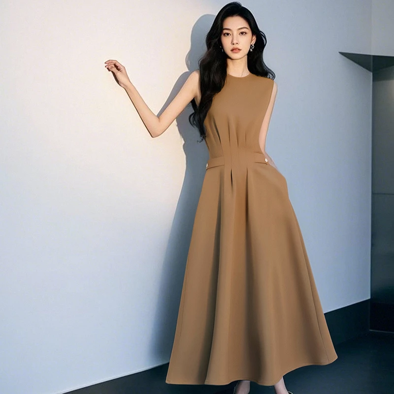 【断码清仓拼手速】2025春裙子圆领背心连衣裙25020701