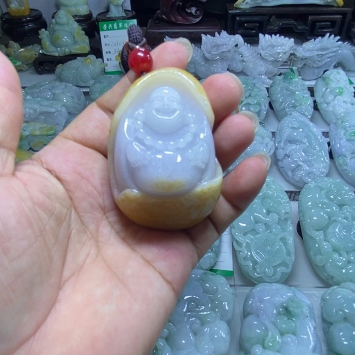 翡翠未镶嵌把件佛头