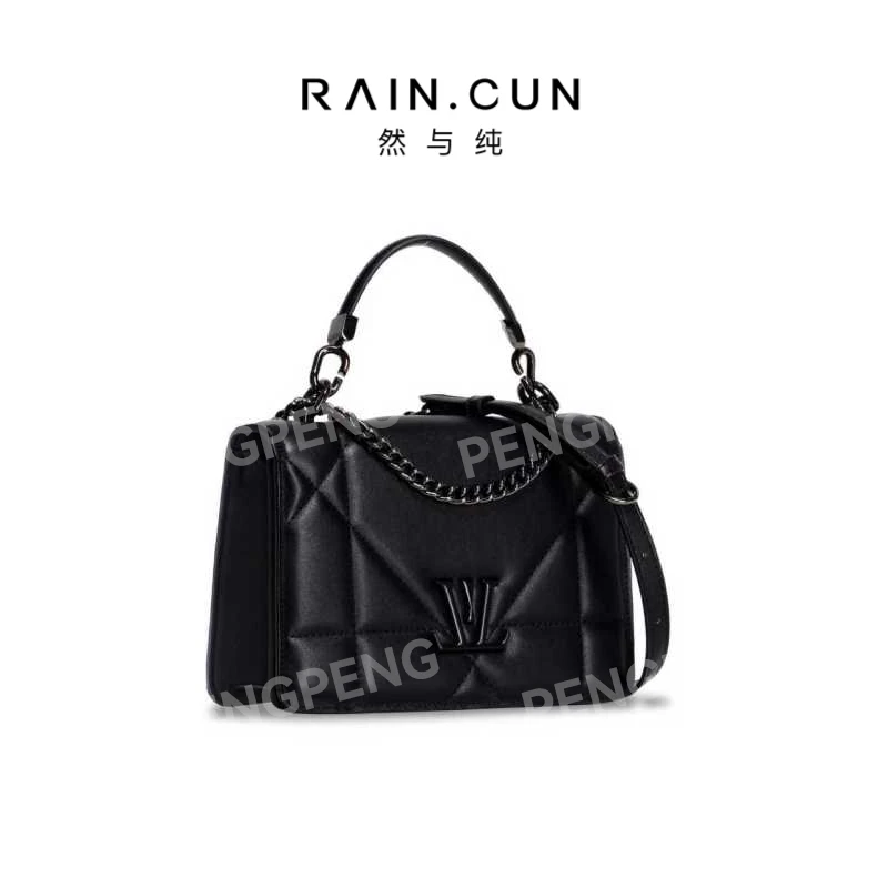 RAIN.CUN GQ-7995-黑色 轻奢女士时尚通勤小众百搭斜挎包