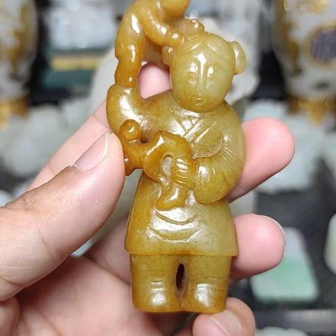 和田玉未镶嵌挂件