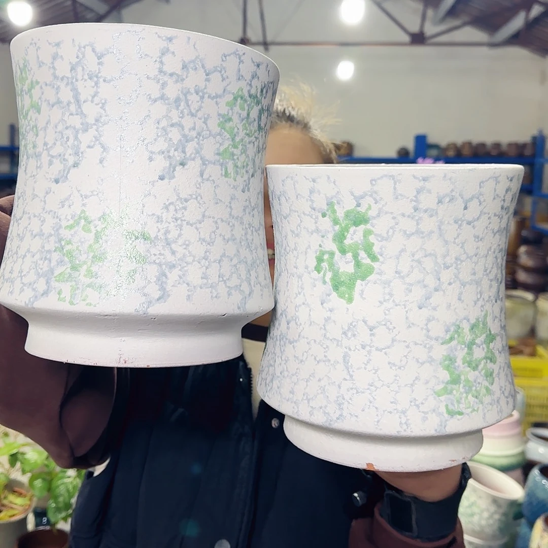 紫砂花盆高22口20