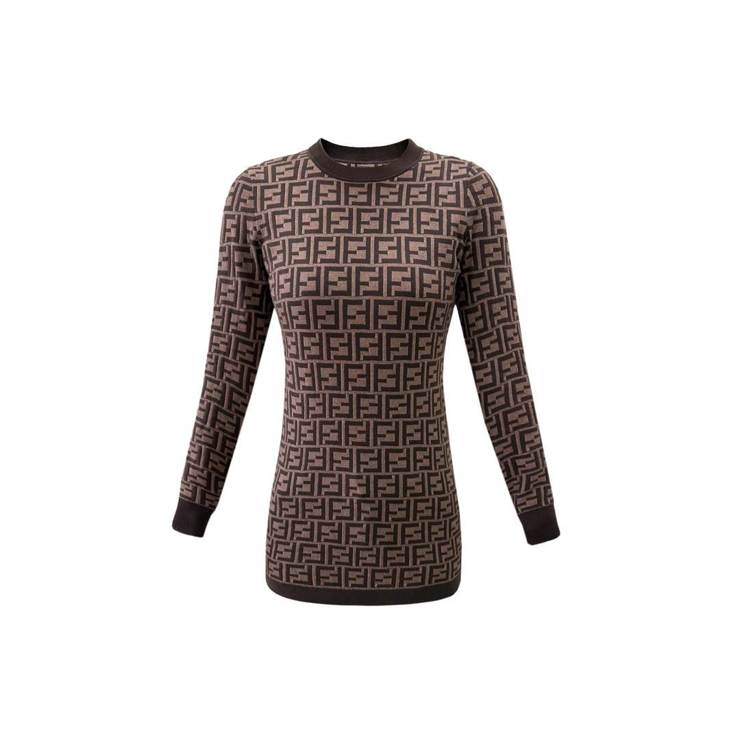 朗尼芬迪秋冬女士新款优雅风内搭毛衫短裙73F5133341