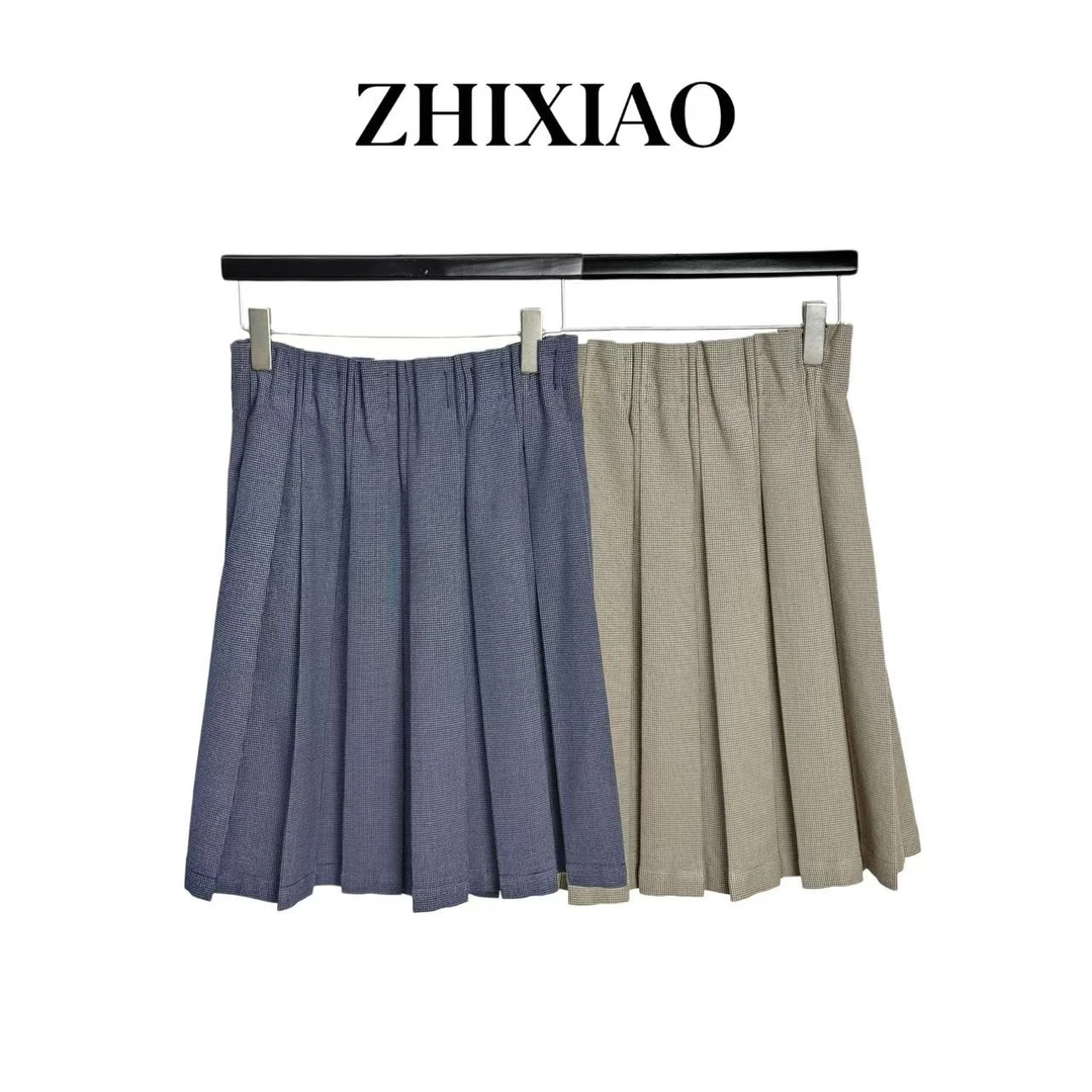 【ZHIXIAO】夏季新款:格子半裙634069