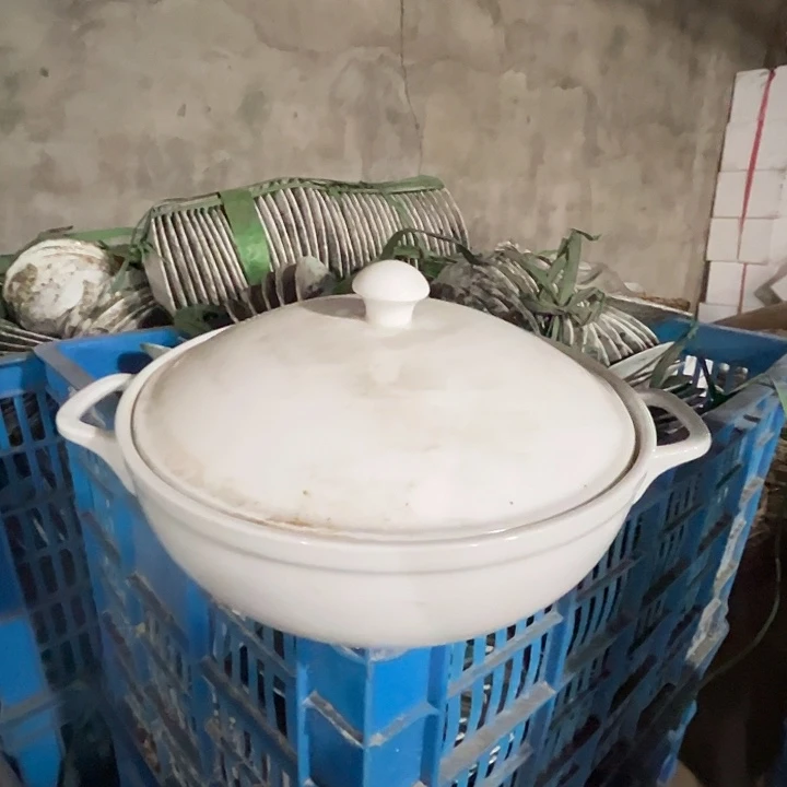 瓷片景德镇陶瓷双耳带盖品锅