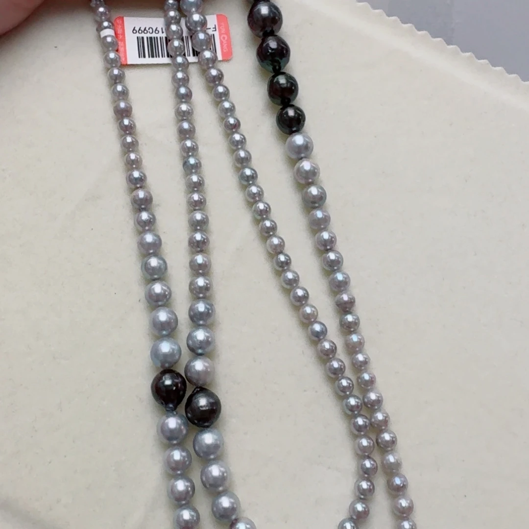 毛衣链银S925镶嵌海水珍珠@@tt019