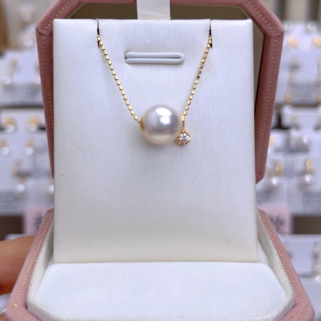 海水珍珠18K金镶嵌套链