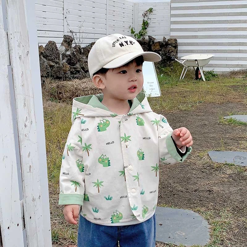 7.23小O爸男婴童 宝宝梭织双面穿连帽外套NYC34305