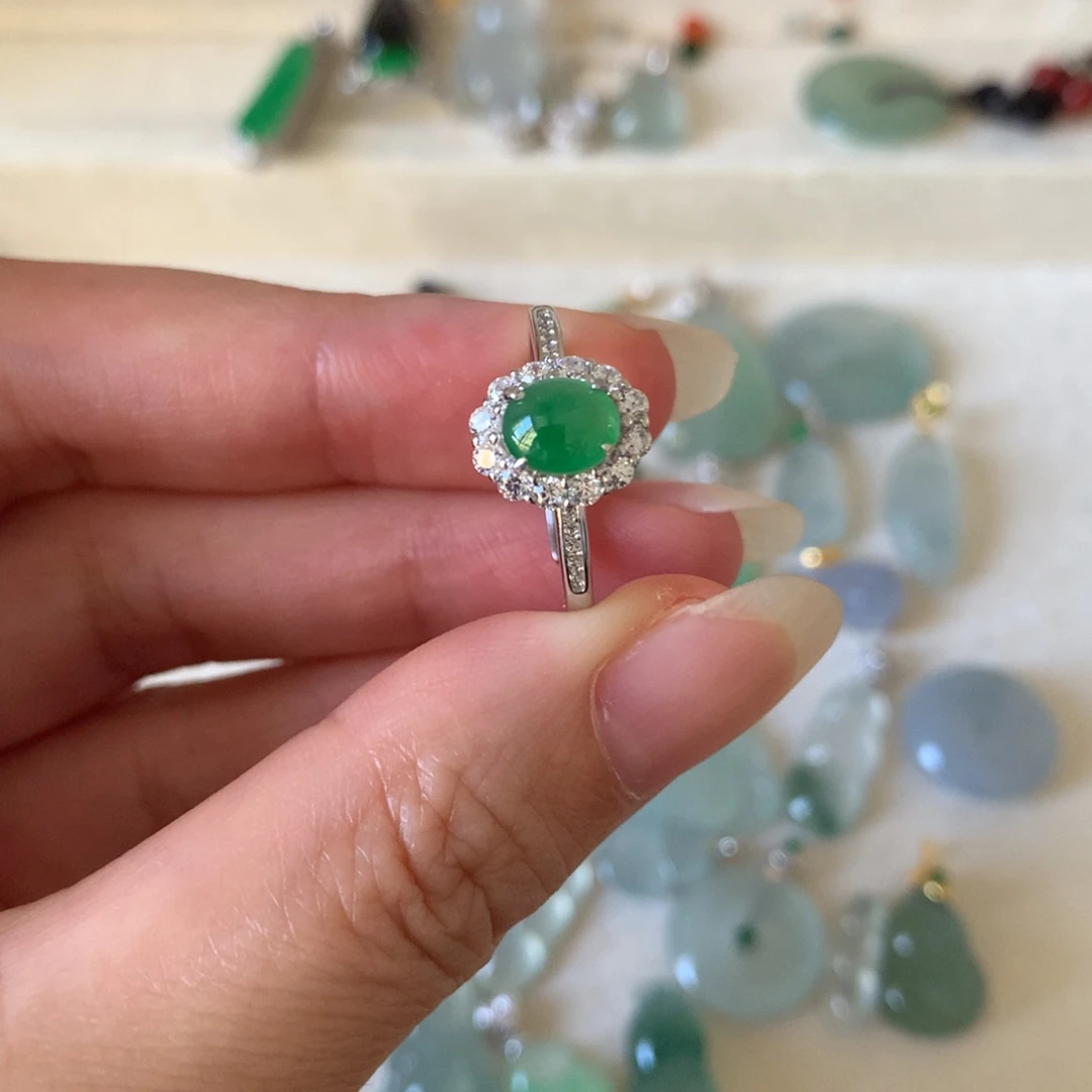 翡翠银S925镶嵌颈饰21