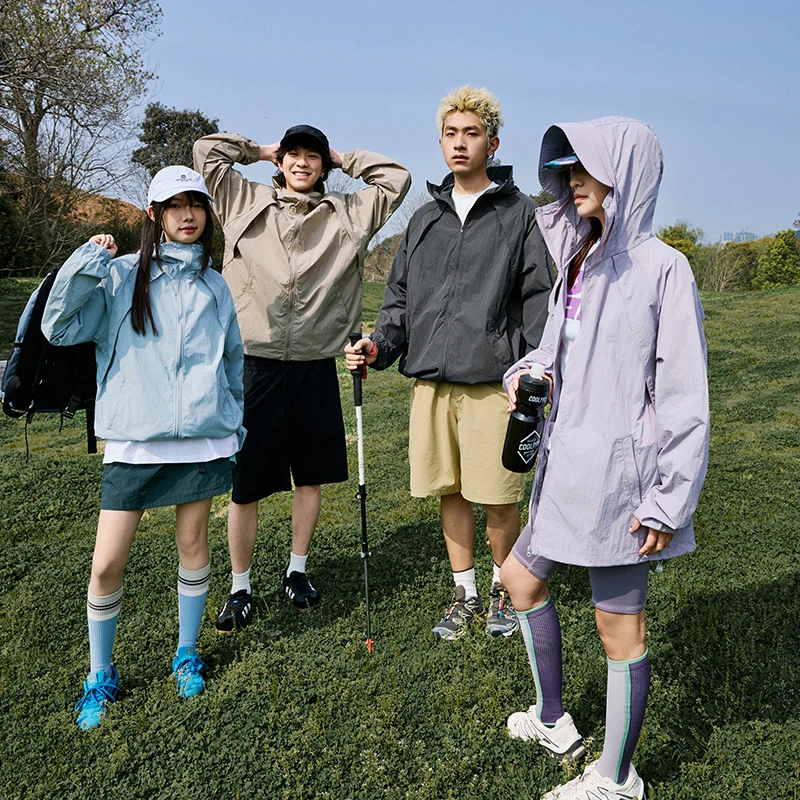 升级版男女同款可拆卸帽檐户外冰感透气防紫外线防晒衣皮肤衣