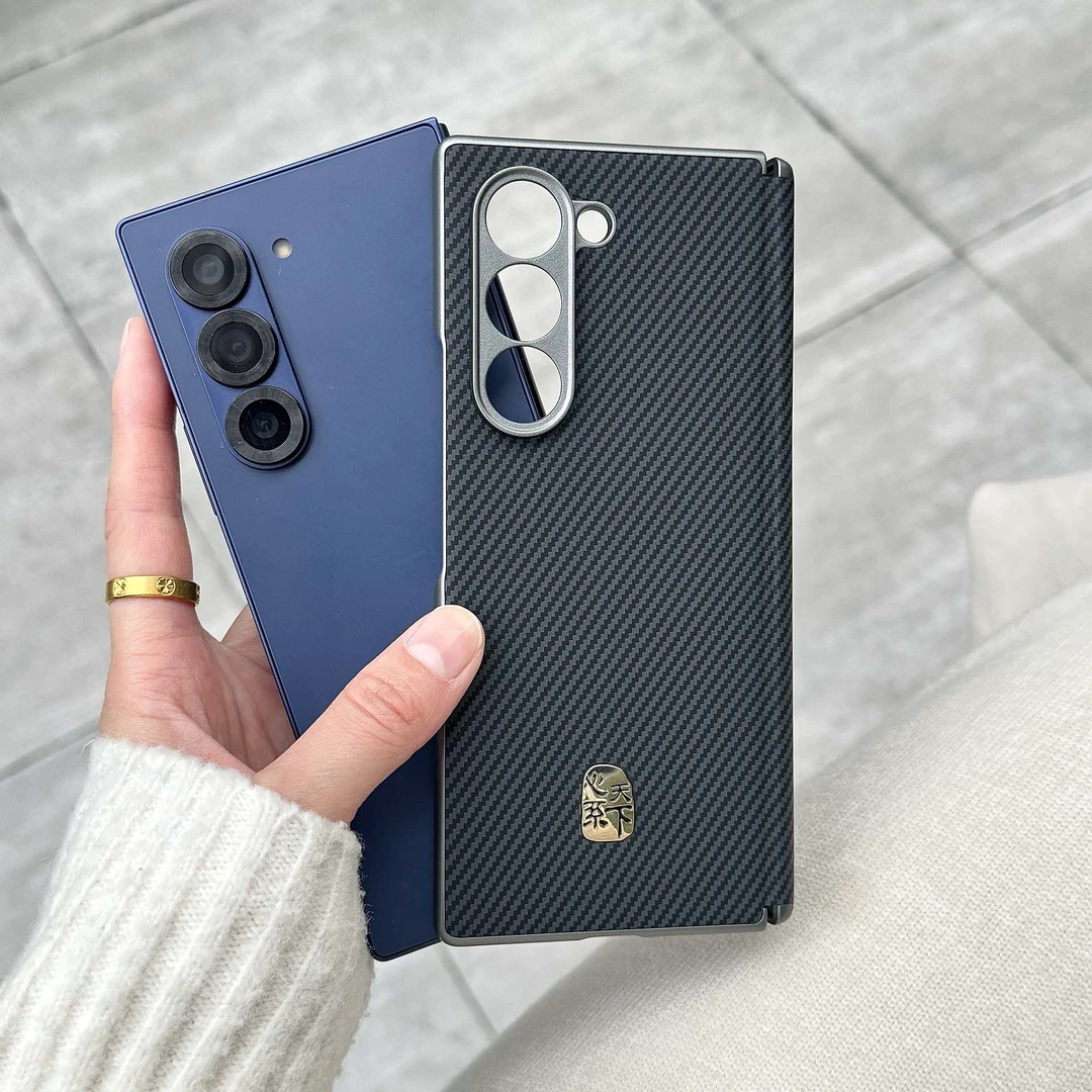 适用三星Fold6折叠全包zfold6心系天下保护套flod6超薄真皮手机壳