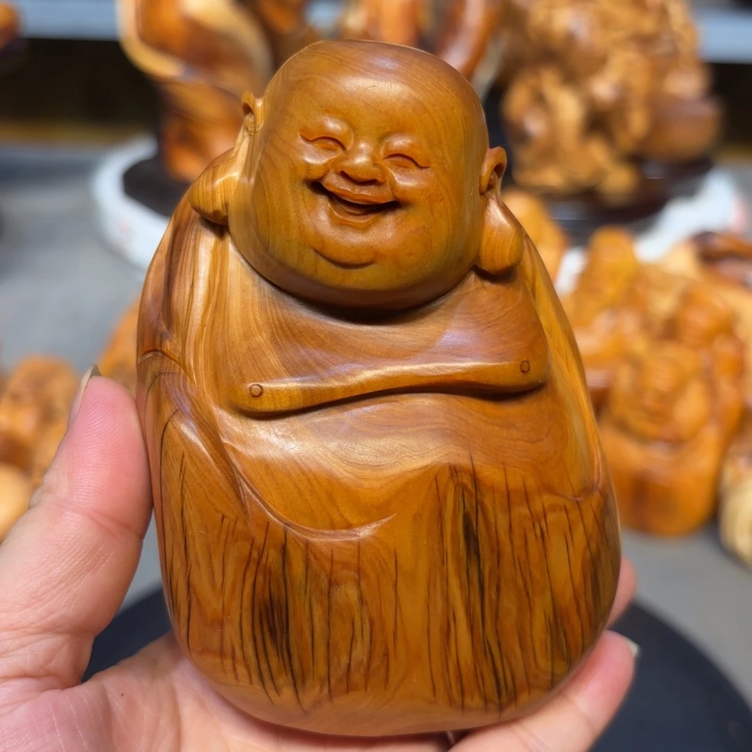 柏木太行崖柏弥勒佛