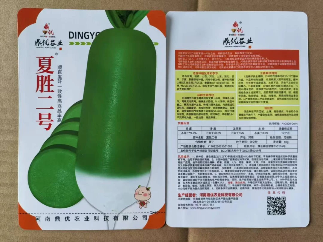 春秋越夏均可种植青萝卜蔬菜种子不易弯曲耐热耐抽苔萝卜种子正品
