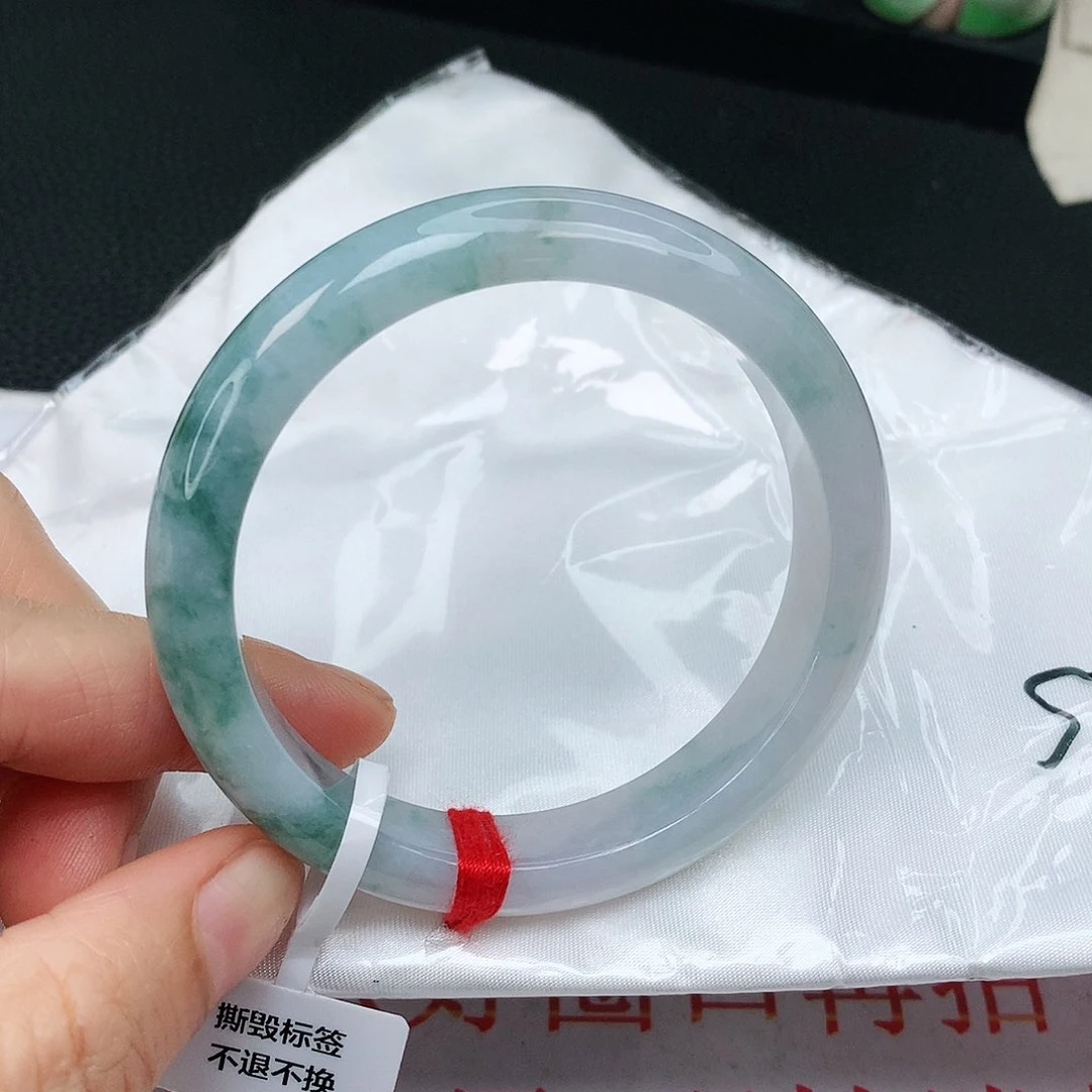 翡翠手镯未镶嵌缅甸天然57-58
