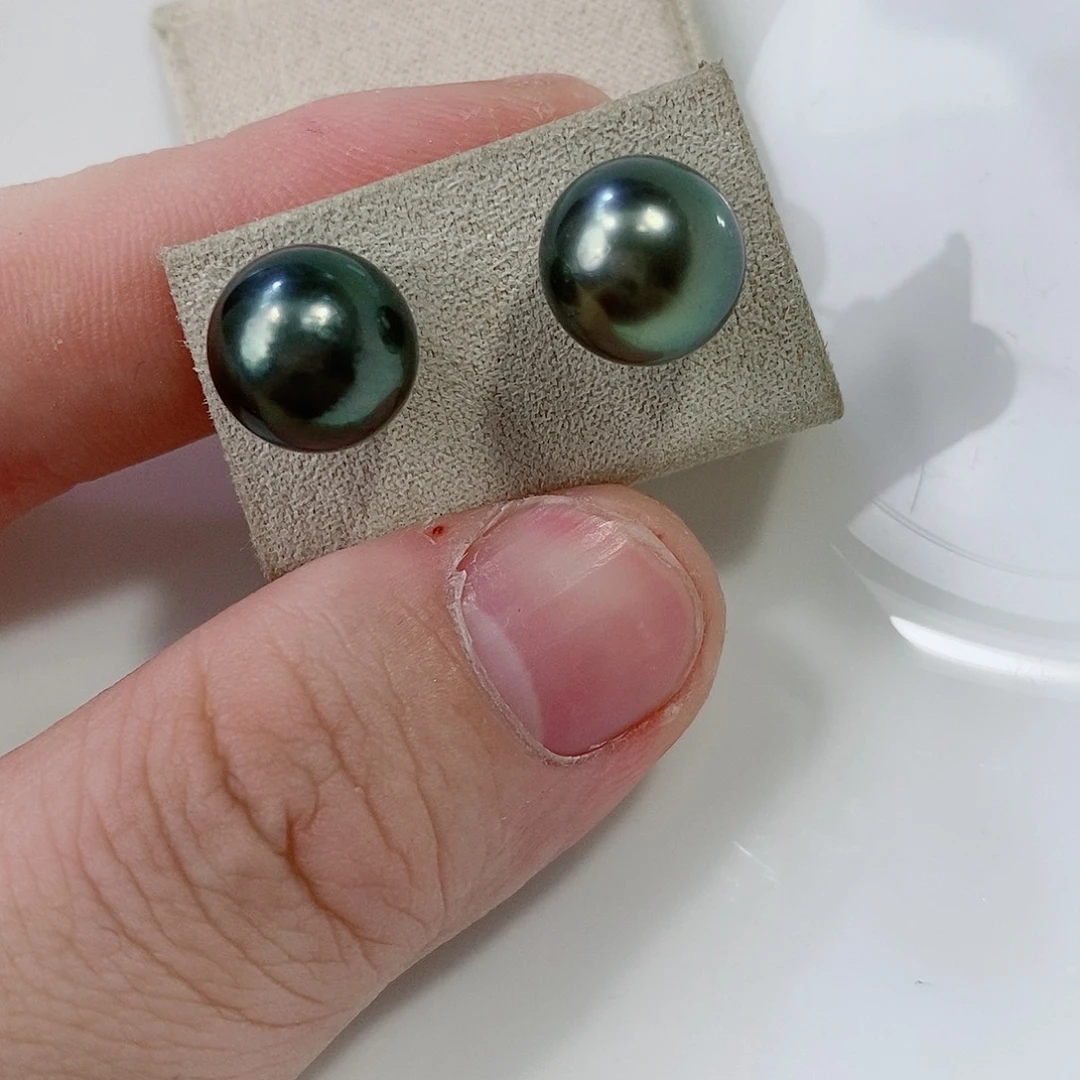 海水珍珠耳饰18K金镶嵌